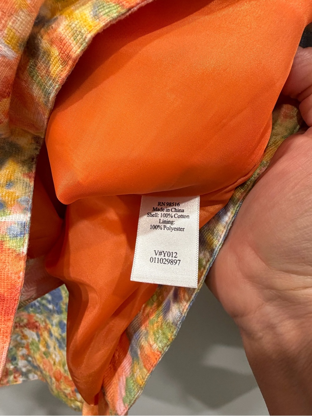 Coldwater Creek Multicolor Floral-Print butter yellow Button-Down Jacket blazer - Picture 8 of 13